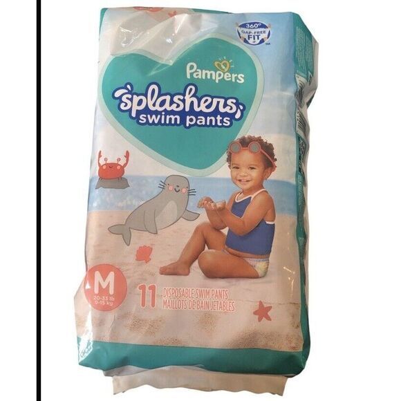 Pampers Splashers Disposable Swim‎ Pants Diapers Medium Unisex - Picture 1 of 1
